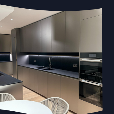 Façades de cuisine en covering métallisé